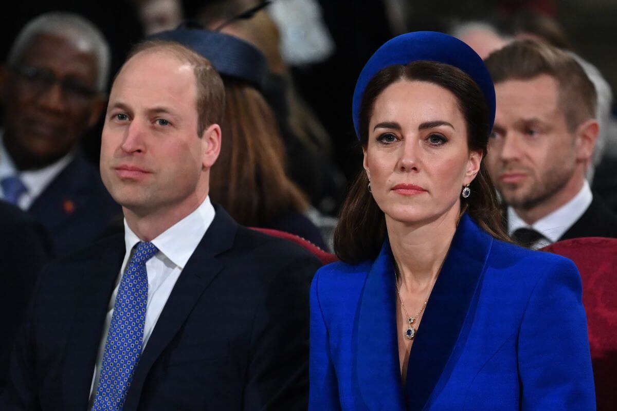Prince William and Kate Middleton, who a body language expert says is a 'completely different person' since engagement interview, attend Commonwealth Day Service