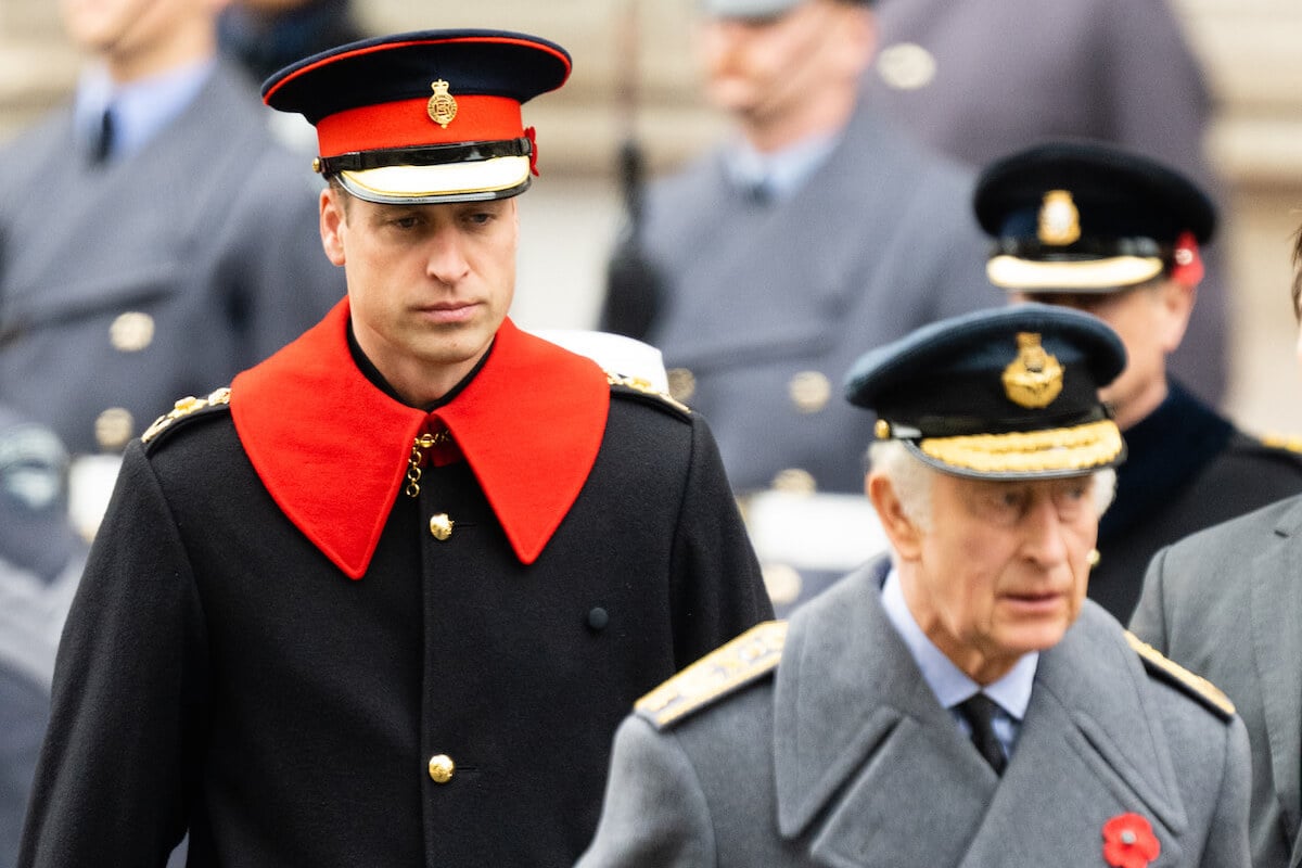 Prince William, who wants to go 'further' as king, walks behind King Charles III