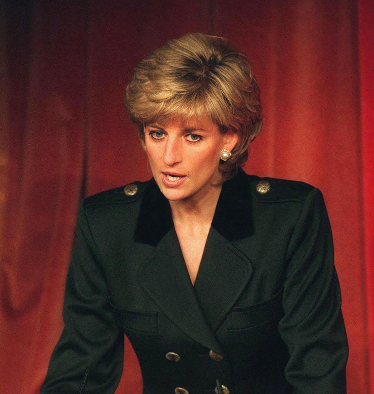 Princess Diana making a speech at the Centrepoint Conference for the Homeless in London