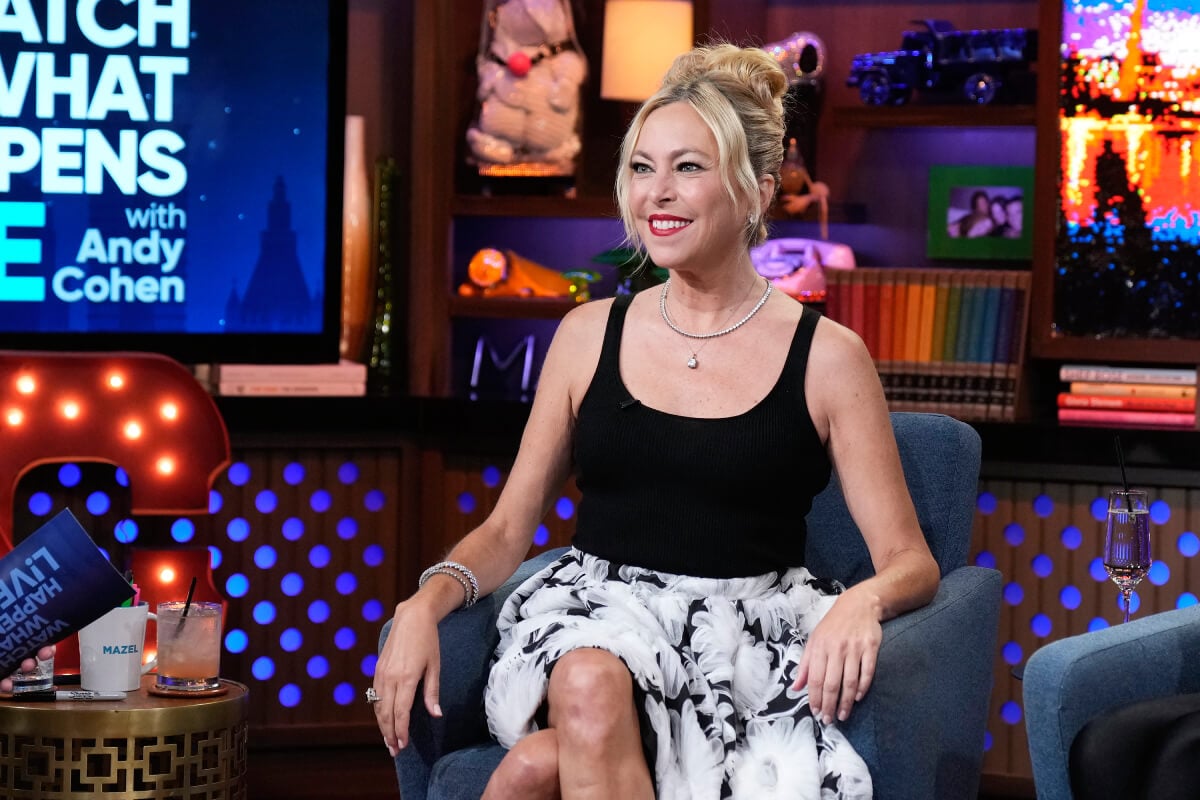 Sutton Stracke smiles during an appearance on ‘WWHL’ to promote the ‘Real Housewives of Beverly Hills’