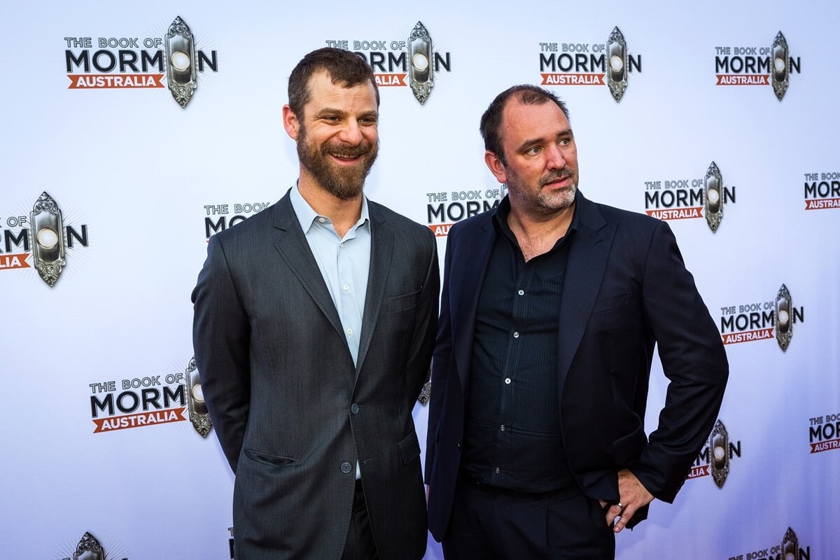 'South Park' creators Trey Parker and Matt Stone at the The Book of Mormon opening night at Princess Theatre.