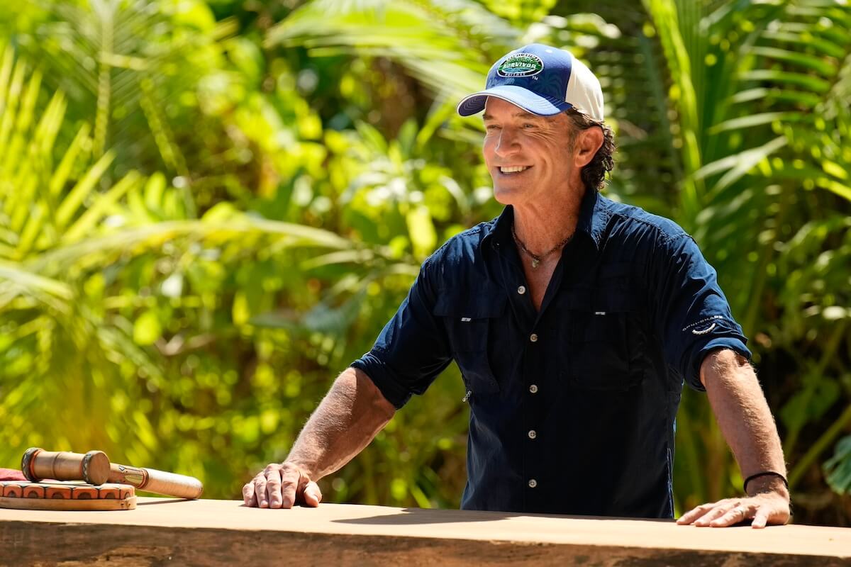 'Survivor' host Jeff Probst wearing a baseball cap