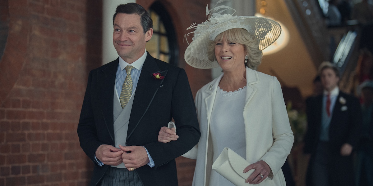 Charles and Camilla on their wedding day in 'The Crown' Season 6 Part 2