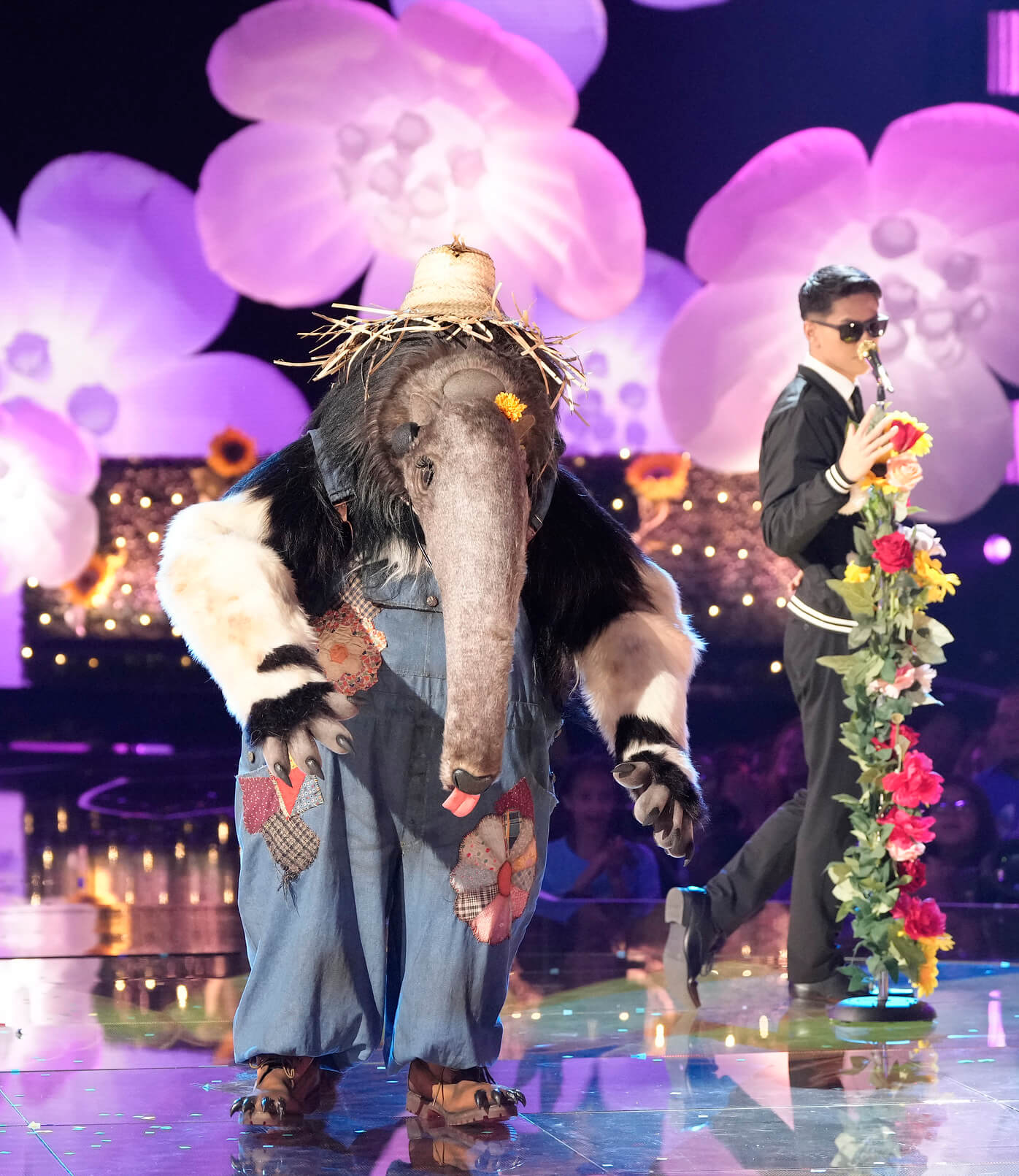 Anteater singing on stage in 'The Masked Singer' Season 10