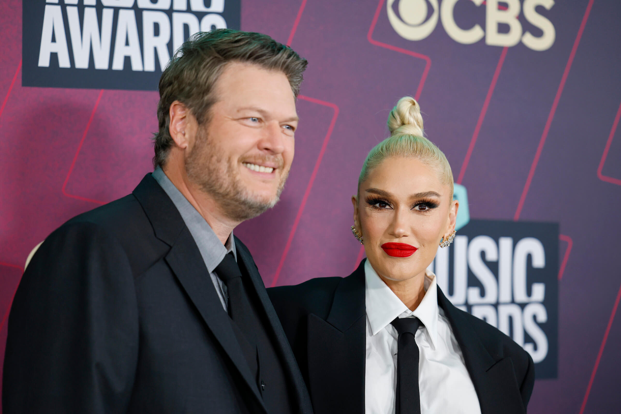 'The Voice' stars Blake Shelton and Gwen Stefani at an event