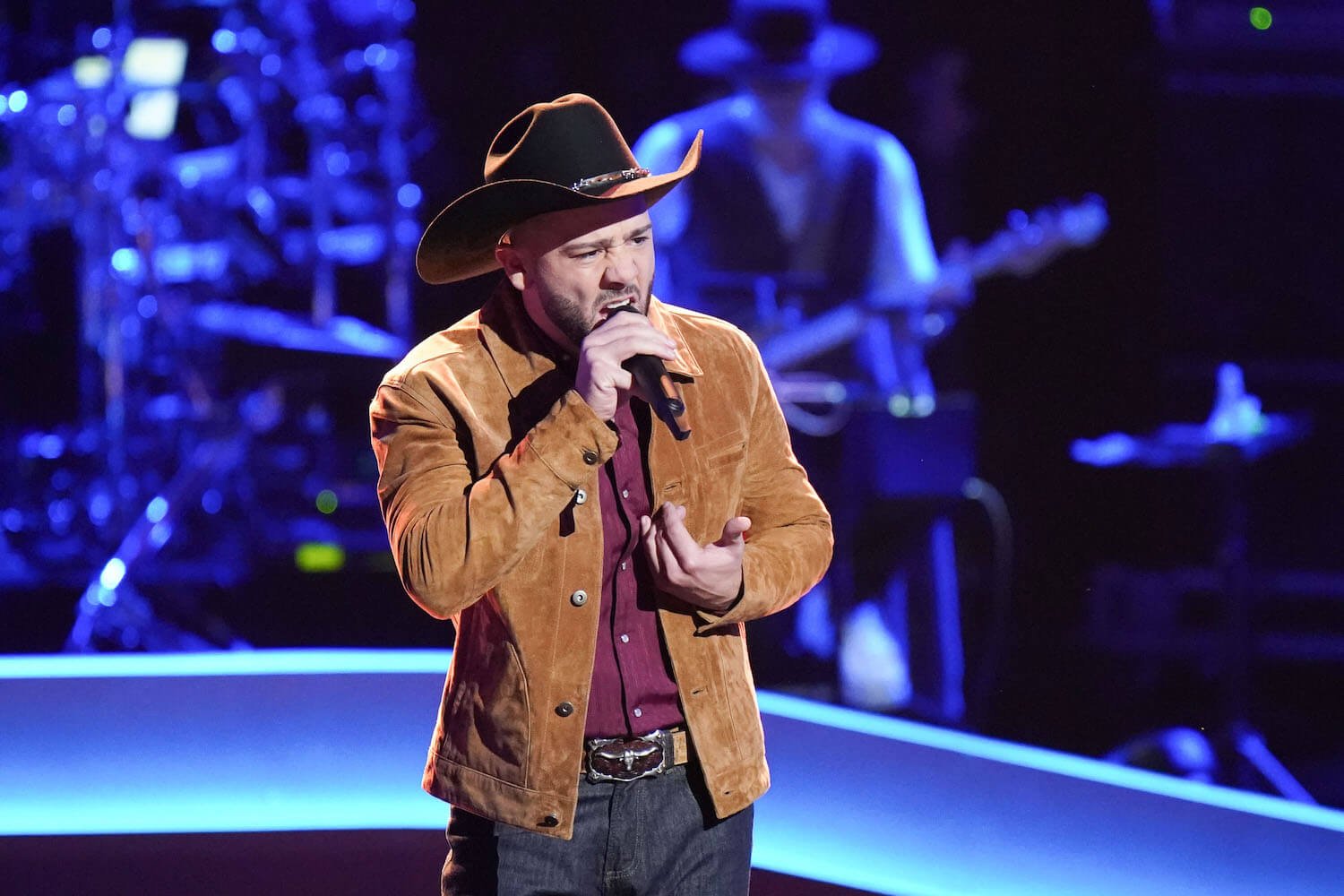 'The Voice' Season 24 contestant Tom Nitti singing on stage