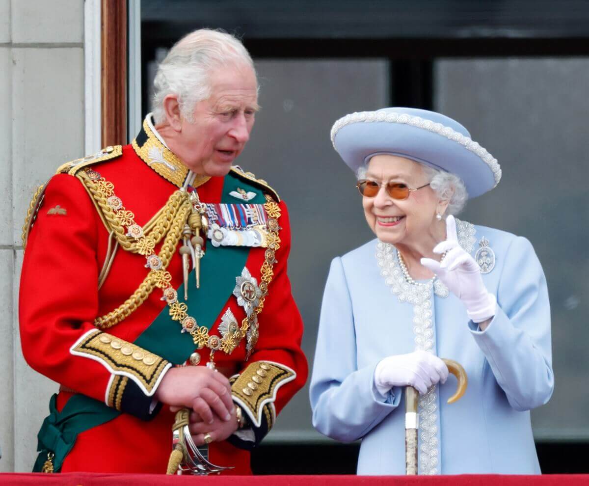 Then-Prince Charles, who did not get gifts from his mother in his birthday, standing with Queen Elizabeth II watch a flypast from the balcony of Buckingham Palace during Trooping the Colour 2022