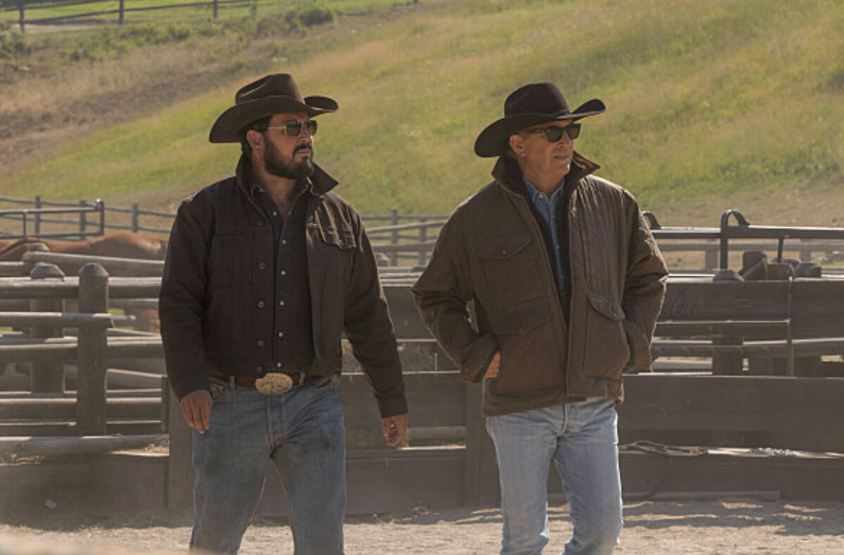 Cole Hauser and Kevin Costner on Yellowstone