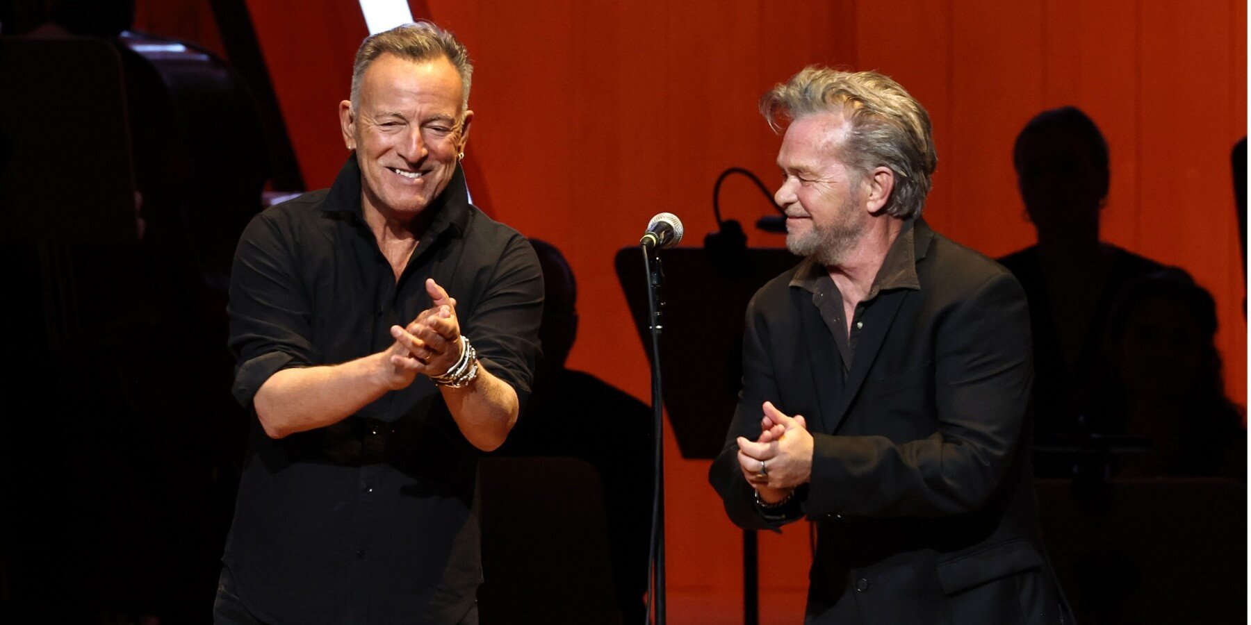 Bruce Springsteen and John Mellencamp at the 2023 Stand Up for Heroes event.