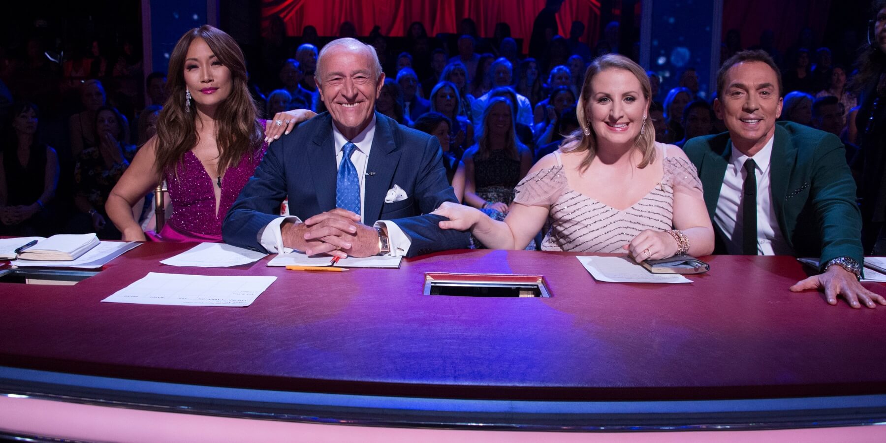Carrie Ann Inaba, Len Goodman, Mandy Moore and Bruno Tonioli during 'Dancing with the Stars' season 24.