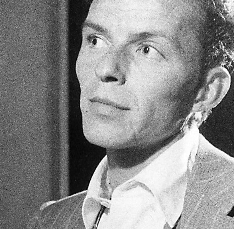 Frank Sinatra wearing a collar