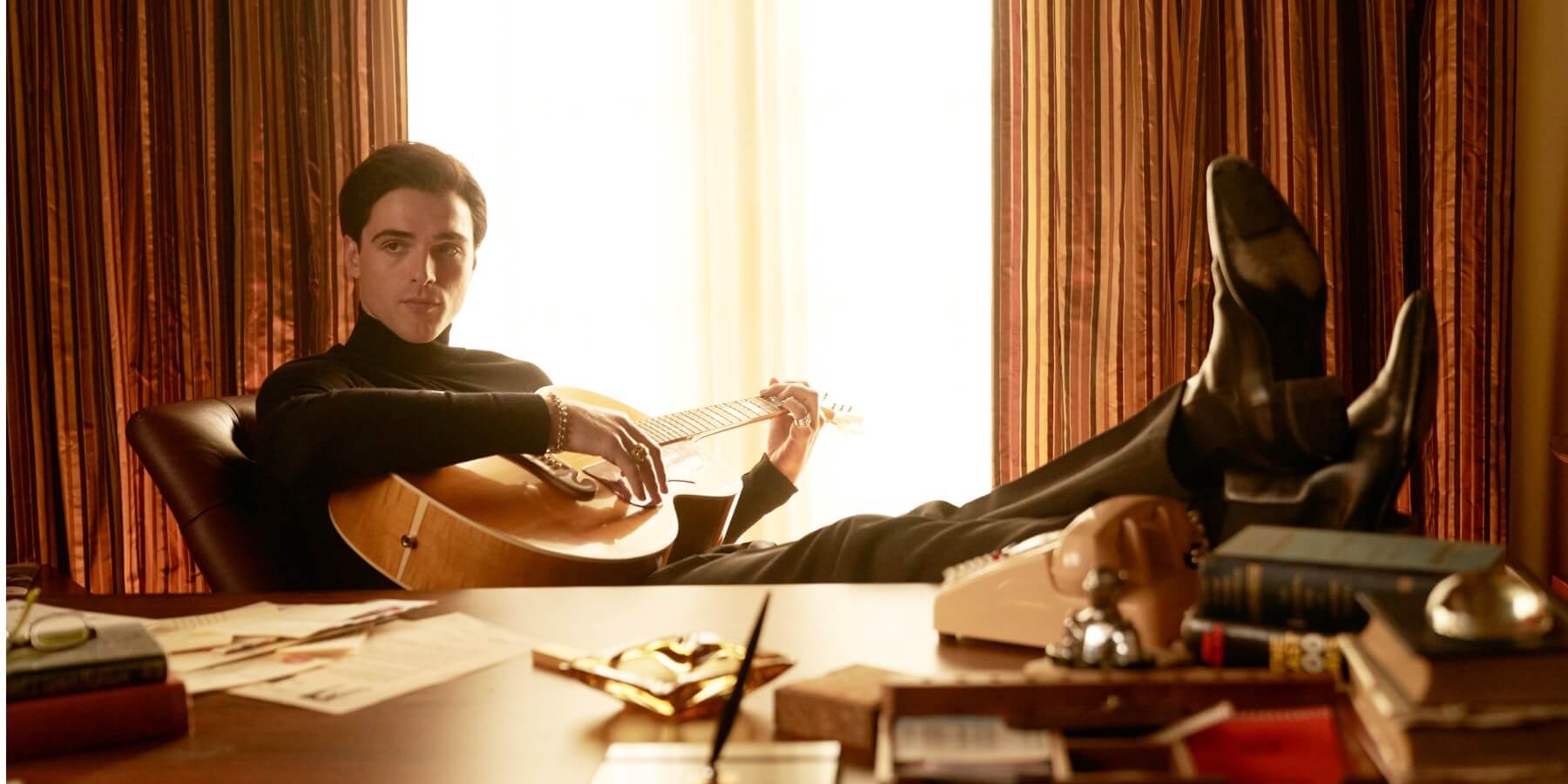 Jacob Elordi plays Elvis Presley in the feature film 'Priscilla.'
