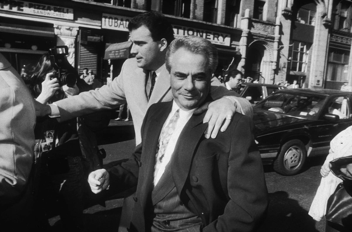 John Gotti is seen leaving a courthouse in 1990 during jury deliberation.