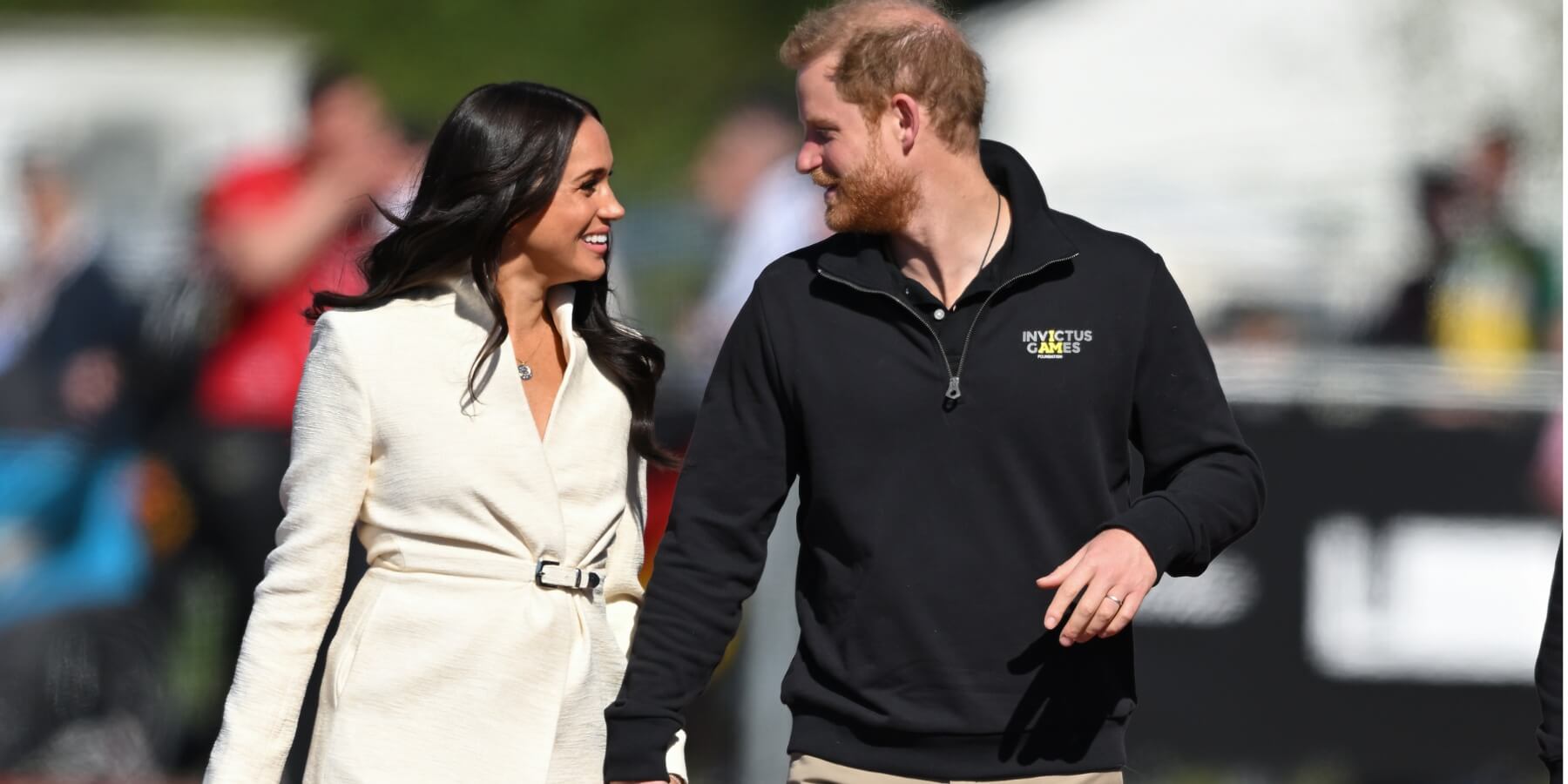 Meghan Markle and Prince Harry photographed on April 17, 2022 in The Hague, Netherlands.