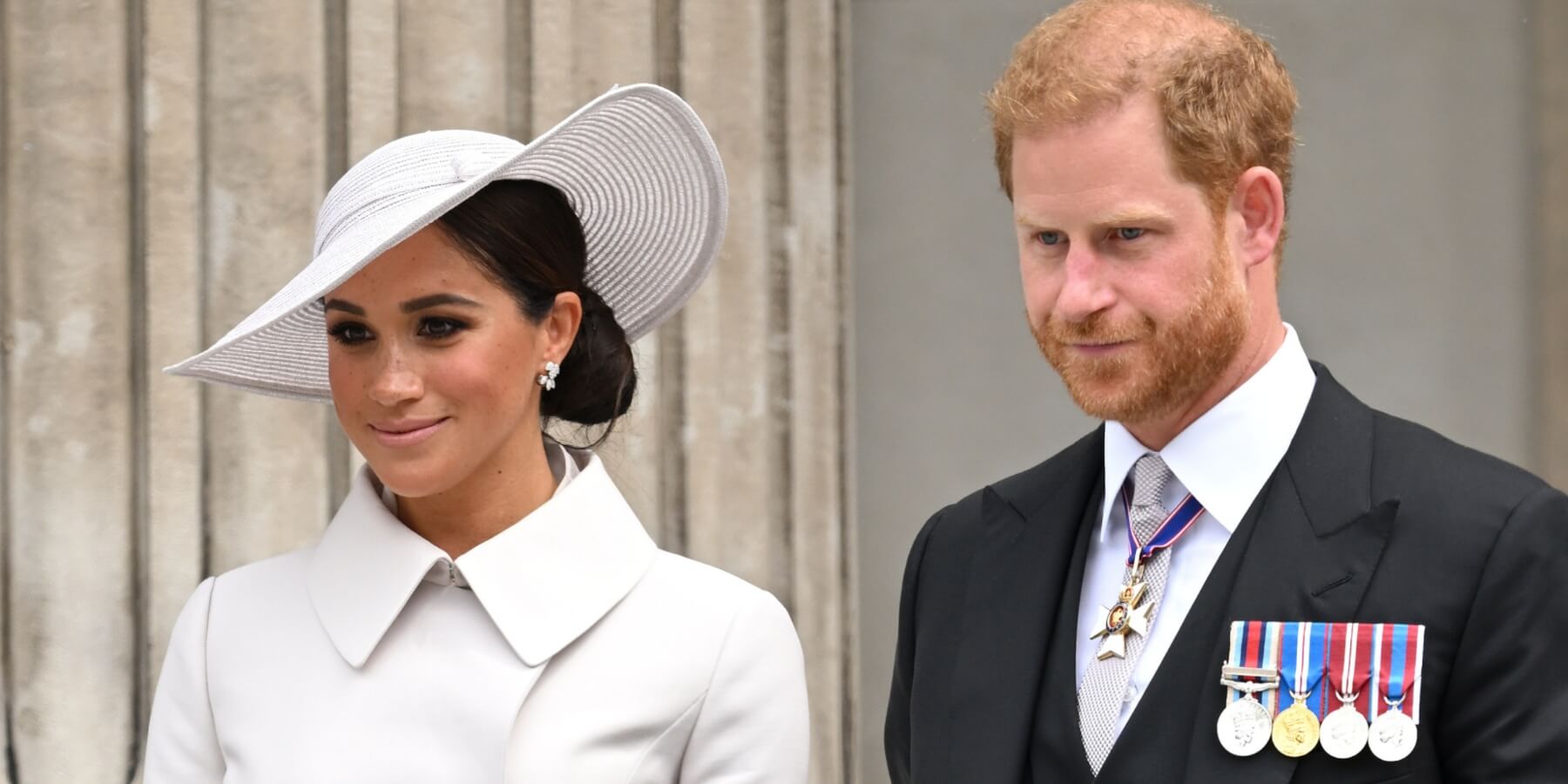 Meghan Markle and Prince Harry photographed to mark the 70th anniversary of the accession of Queen Elizabeth II on 6 February 1952.