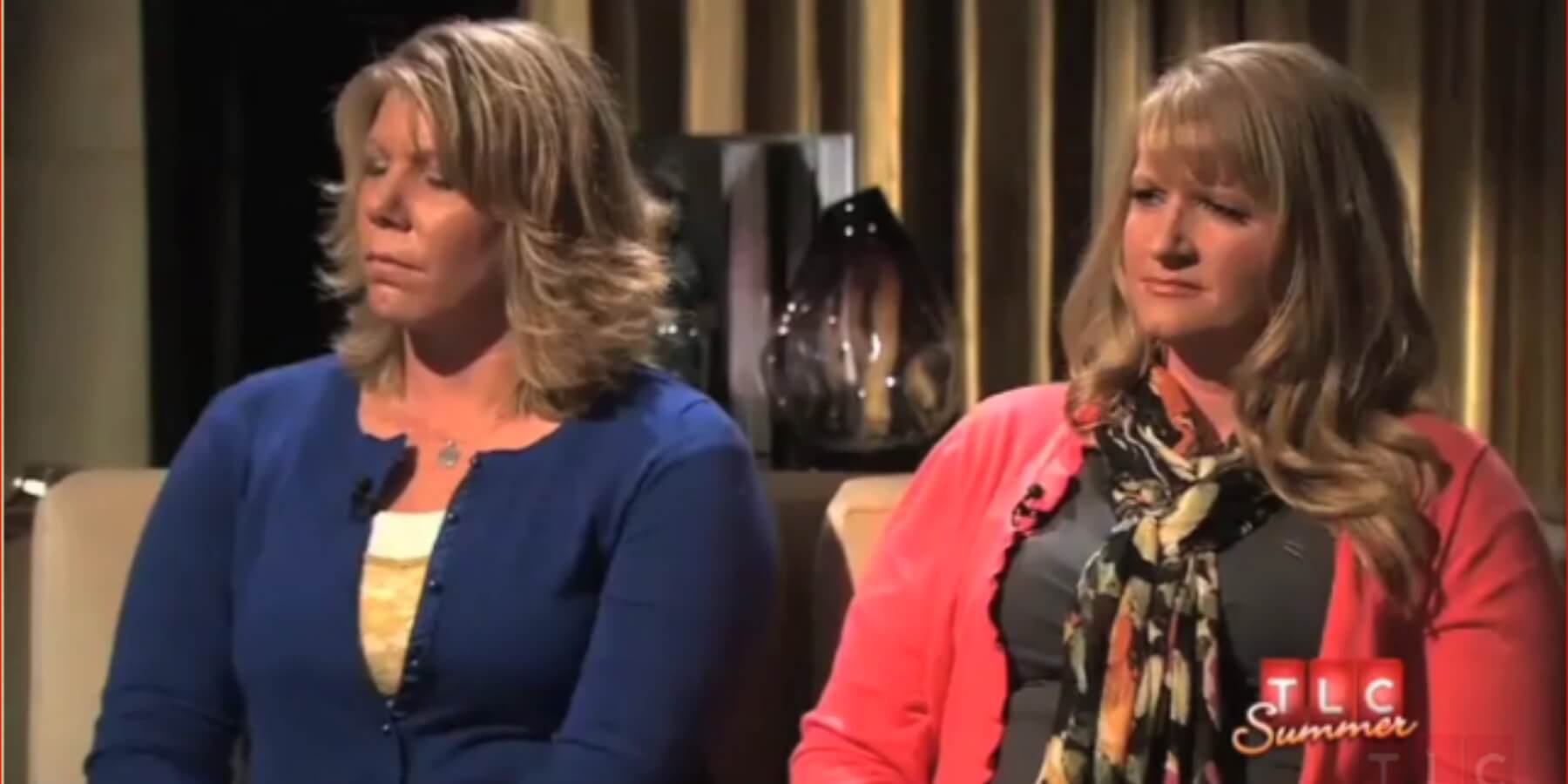 Meri Brown and Christine Brown are seated during the Natalie Morales led-'Sister Wives' tell-all in season 3.