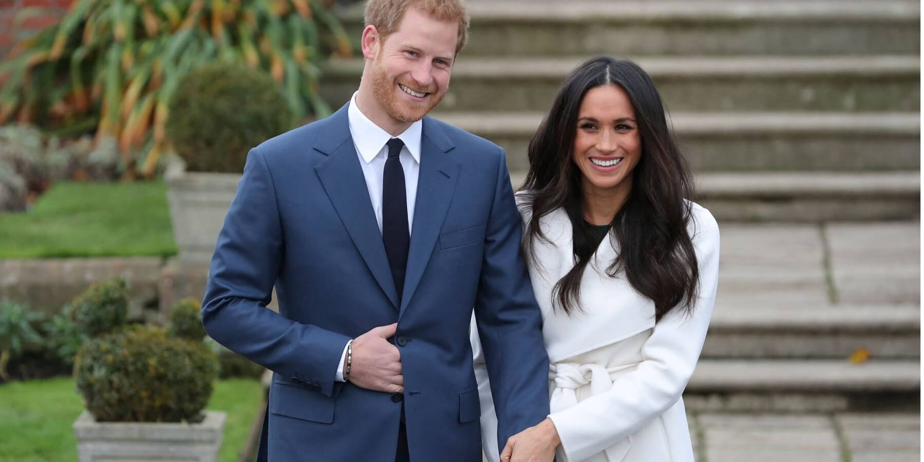 Prince Harry and Meghan Markle announce their engagement in November 2017.