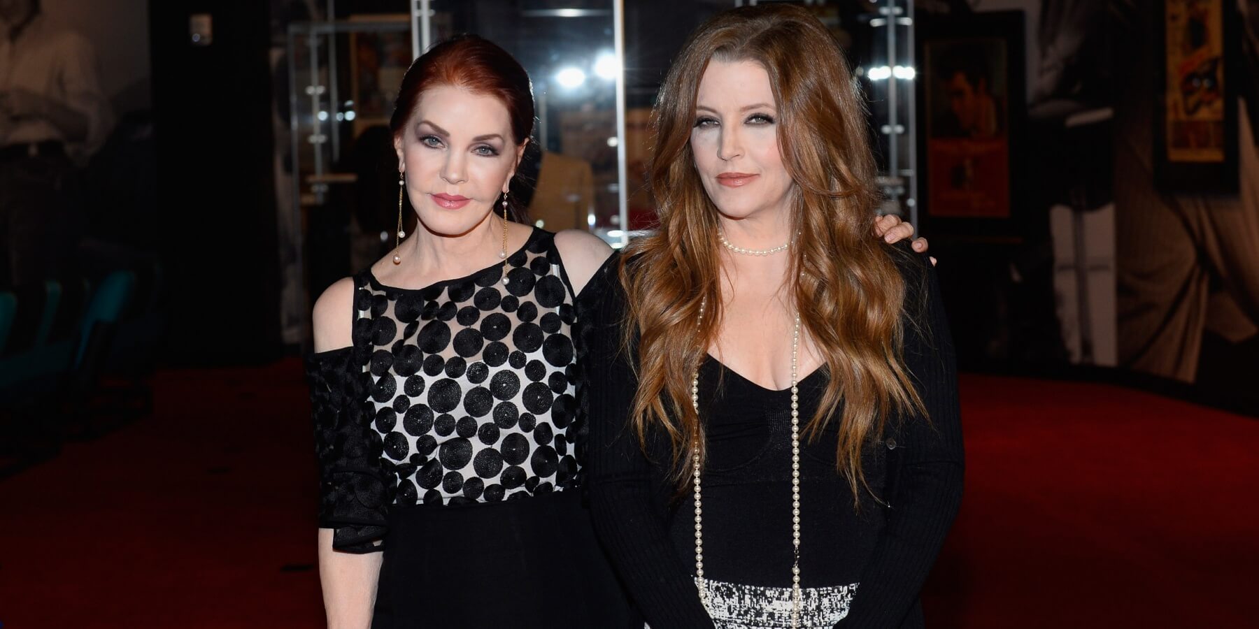 Priscilla Presley and Lisa Marie Presley pose together in 2015.