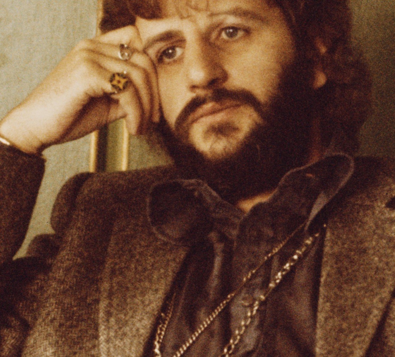 The Beatles' Ringo Starr wearing brown