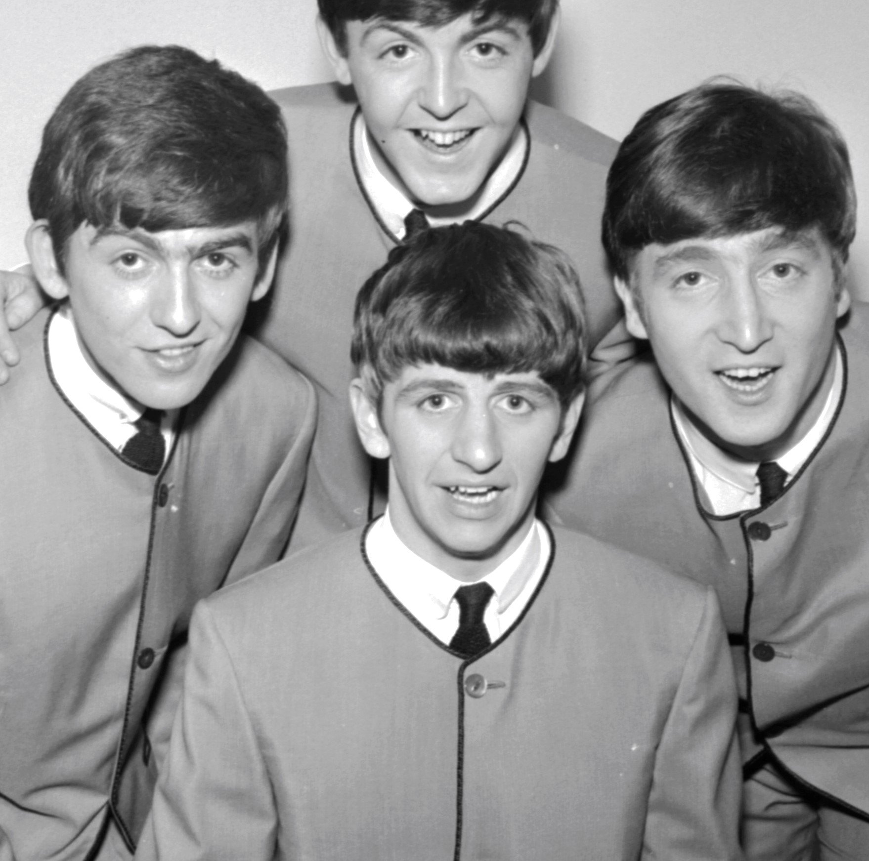 The Beatles in black-and-white