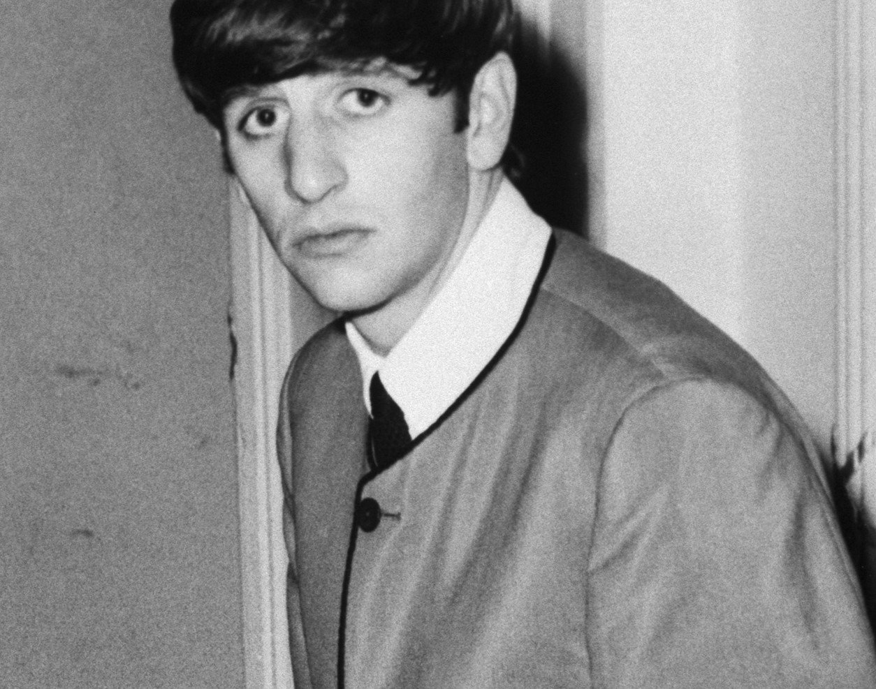 The Beatles' Ringo Starr looking unhappy