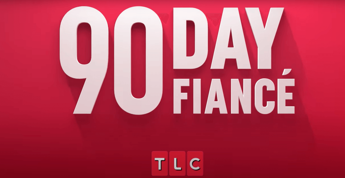 '90 Day Fiancé' logo on red background