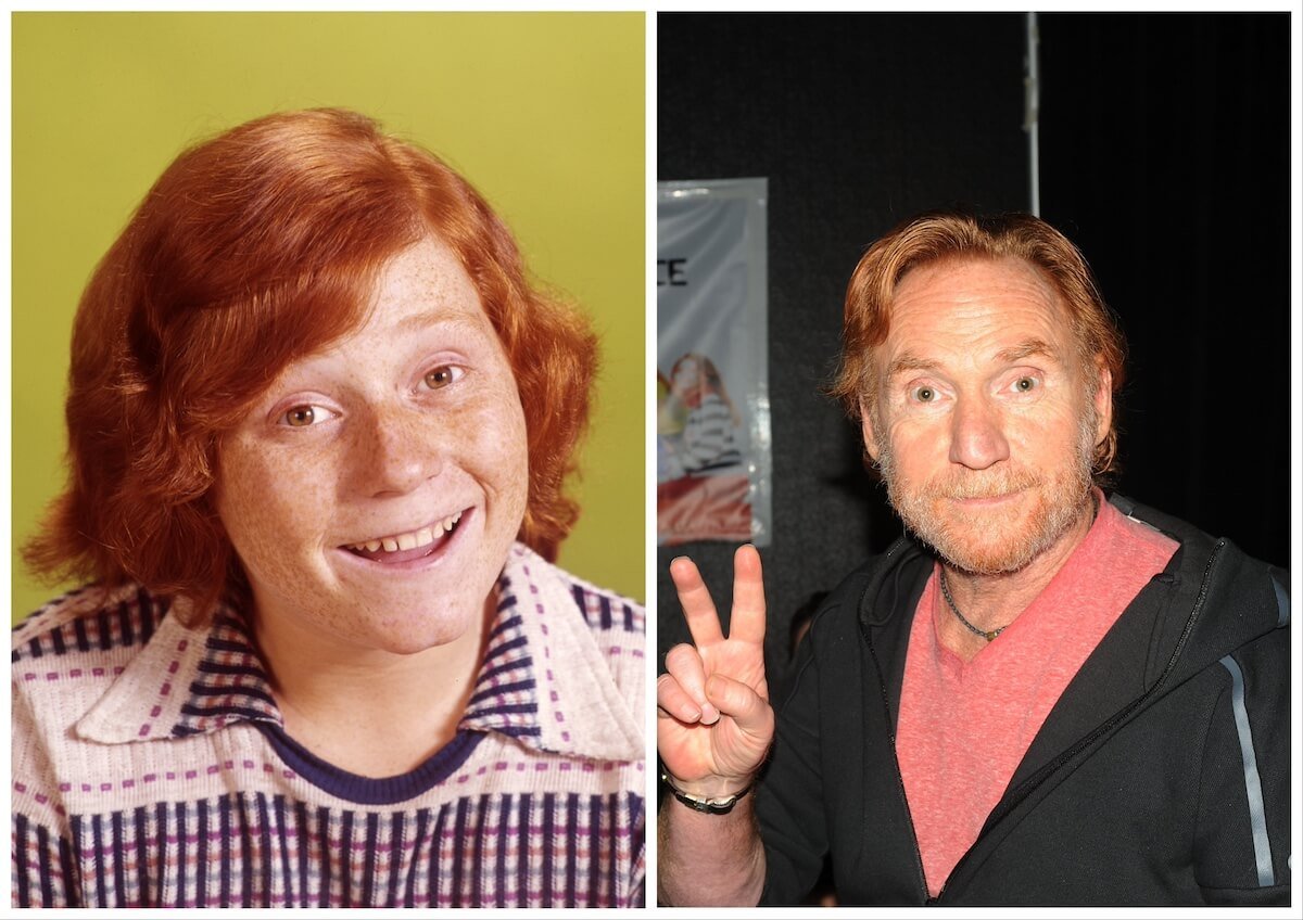 Side by side photos of a younger and older Danny Bonaduce from 'The Partridge Family'