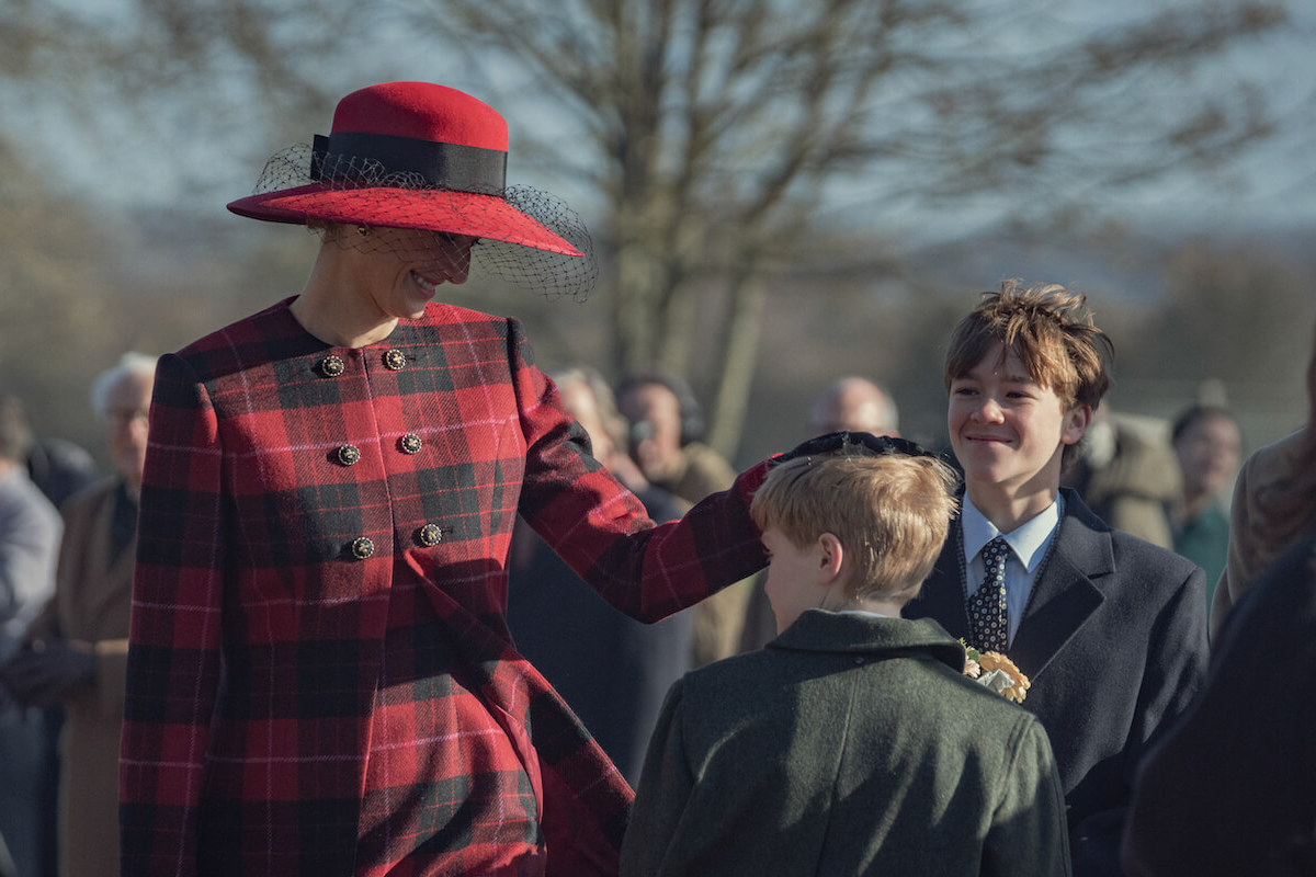 Elizabeth Debicki as Princess Diana and Senan West as Prince William in 'The Crown' Season 5