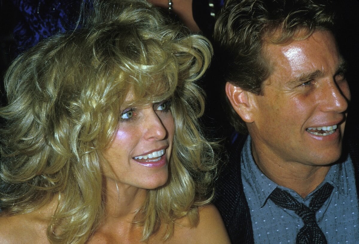 Farrah Fawcett and Ryan O'Neal in 1984