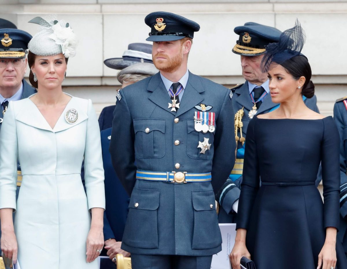 Kate Middleton, who was caught on video giving Meghan Markle an eyeroll, attend a ceremony to mark the centenary of the Royal Air Force at Buckingham Palace