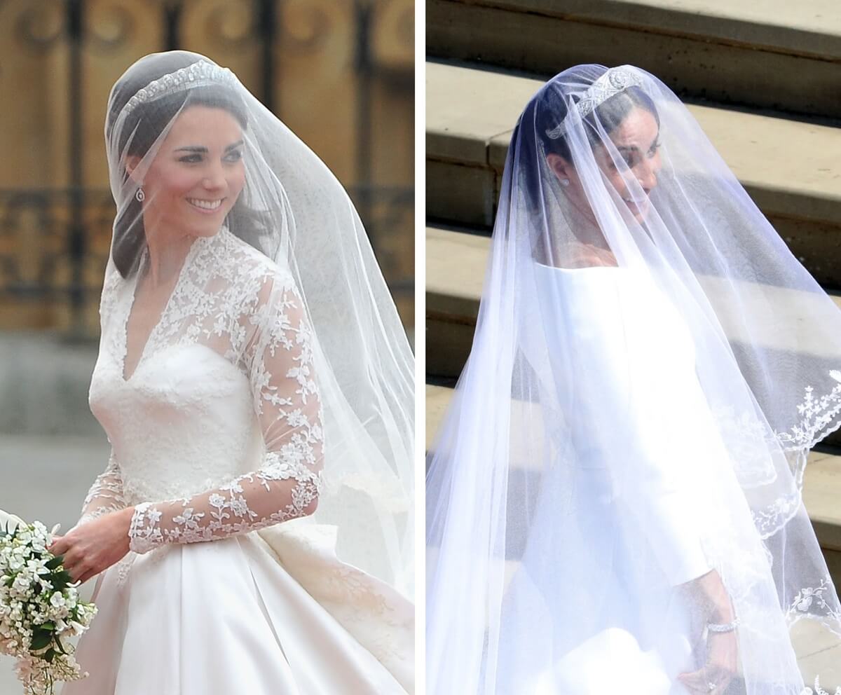 Royal and celebrity wedding veils: Queen Elizabeth, Kate Middleton, Meghan  Markle & more