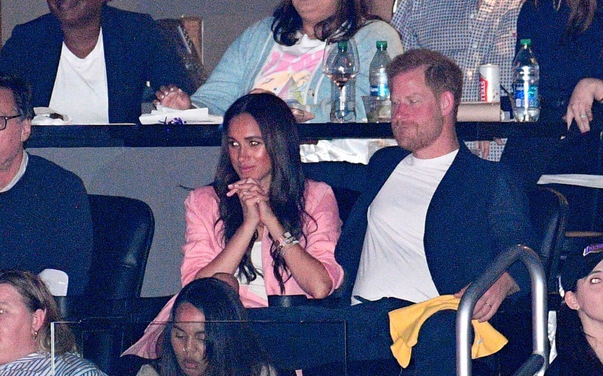 Meghan Markle and Prince Harry attend a basketball game between the Los Angeles Lakers and the Memphis Grizzlies