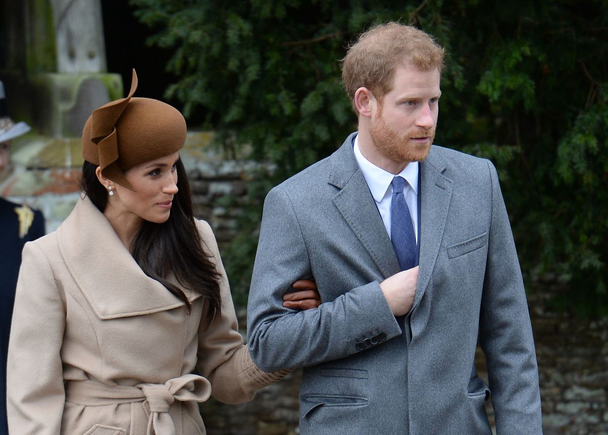 Meghan Markle and Prince Harry leaves Meghan Markle and Prince Harry leave Christmas Day morning service at St. Mary Magdalene Church in Sandringham, Norfolk