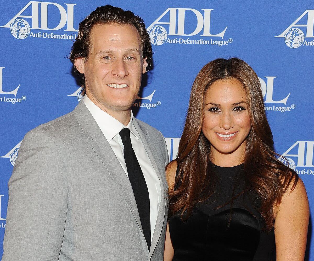 Meghan Markle and her first husband, Trevor Engelson who gave her a beautiful engagement ring after proposing, arrive at the Anti-Defamation League Entertainment Industry Awards Dinner