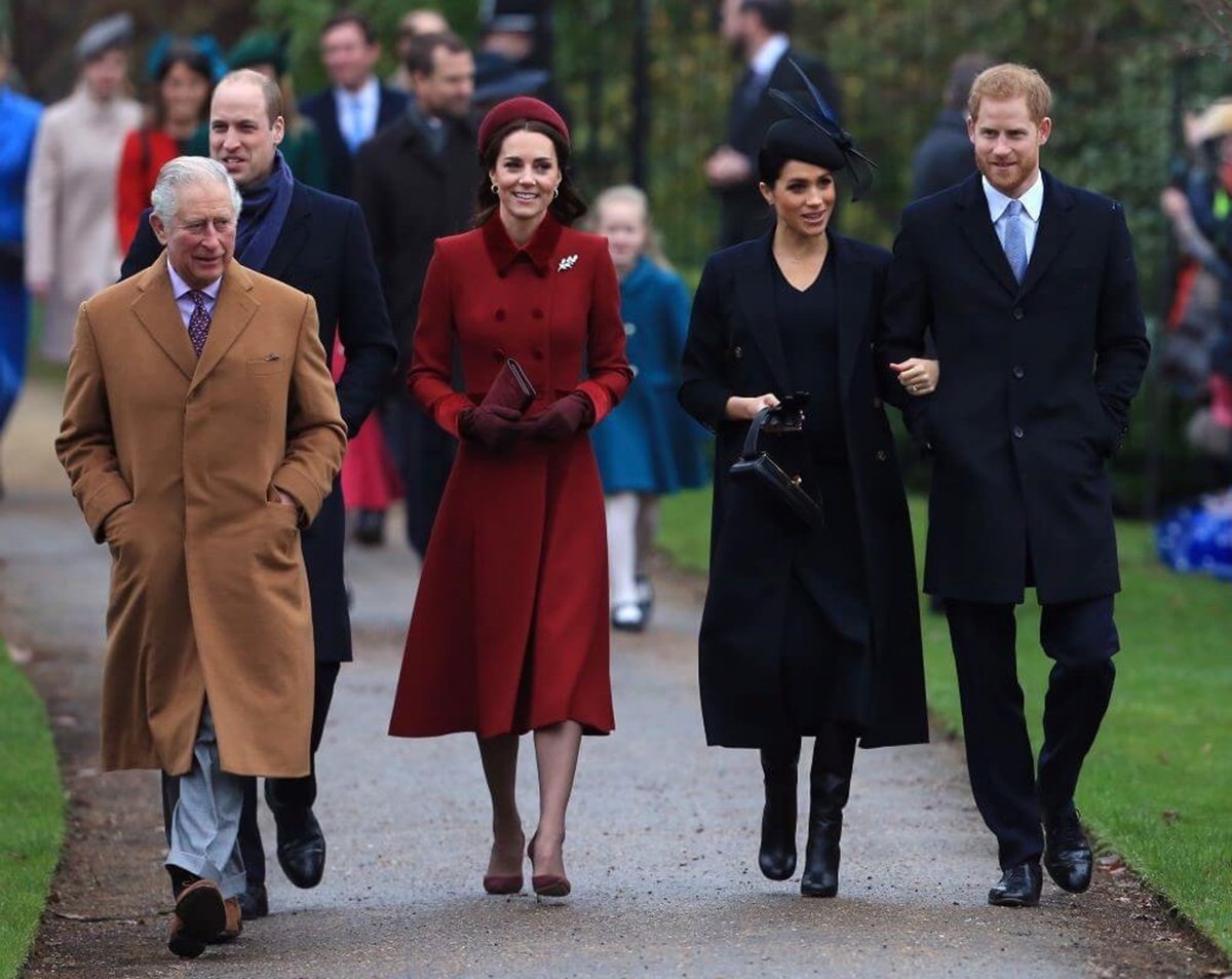 Members of the royal family arrive to attend Christmas Day church service in Sandringham, Norfolk