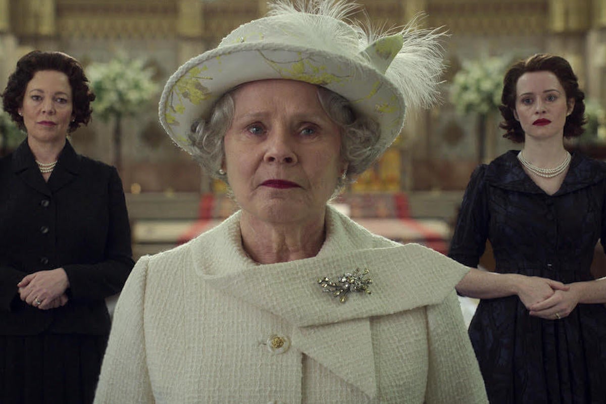 Olivia Colman, Imelda Staunton, and Claire Foy as Queen Elizabeth II in 'The Crown' Season 6, whose performances the queen's former private rated