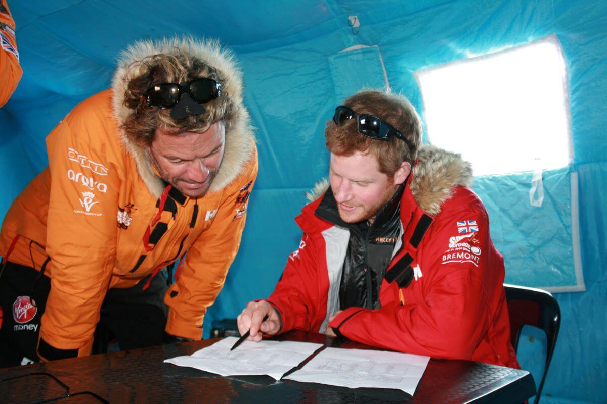 Prince Harry and Dominic West participate in the Virgin Money South Pole Allied Challenge 2013 expedition for Team U.K.