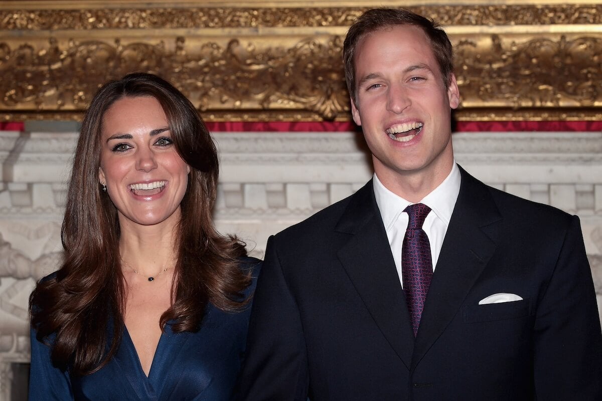 Prince William and Kate Middleton at their engagement photoshoot in 2010