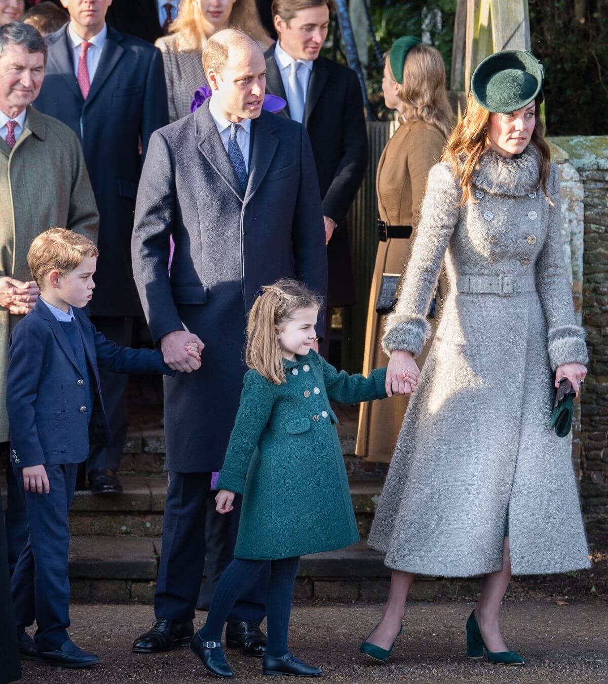 Prince William, Kate Middleton, Prince George, and Princess Charlotte attend the Christmas Day church service