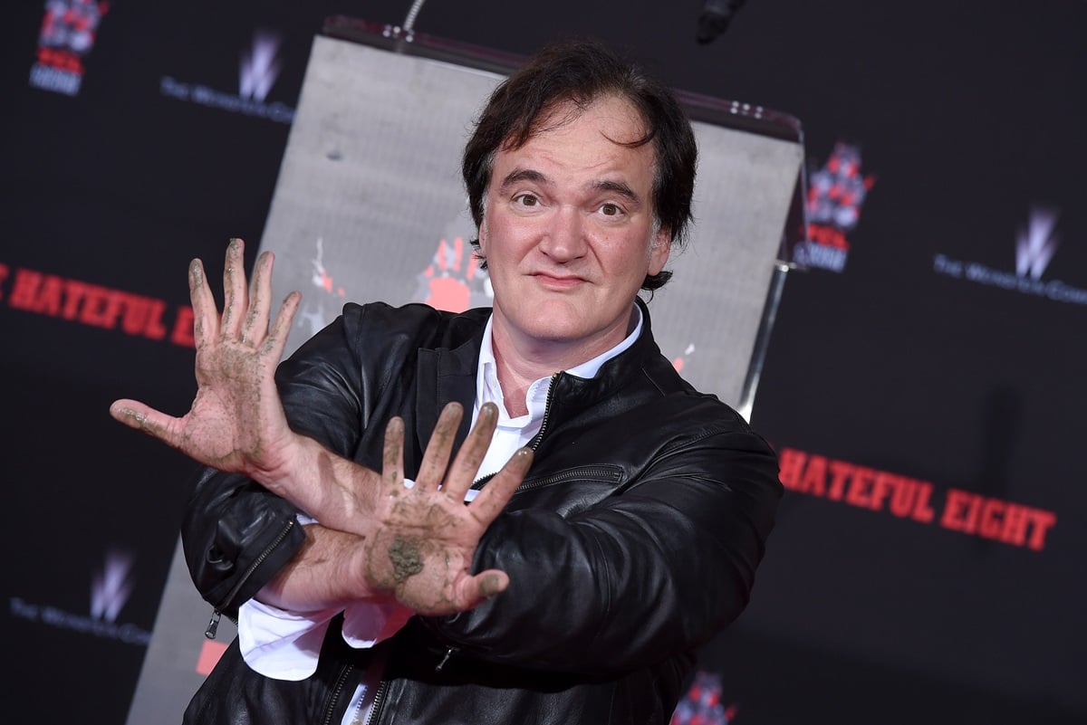 Quentin Tarantino at the Hollywood footprint ceremony.