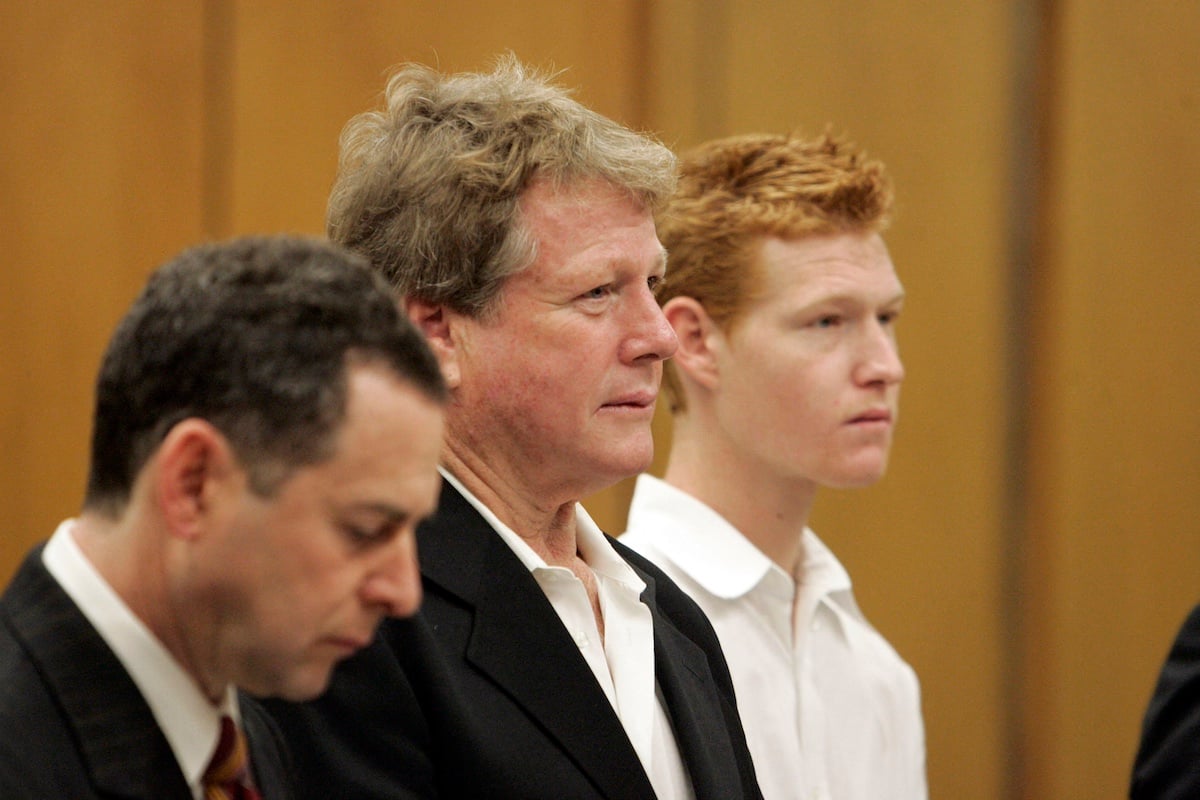 Ryan O'Neal and his son Redmond in court in 2008