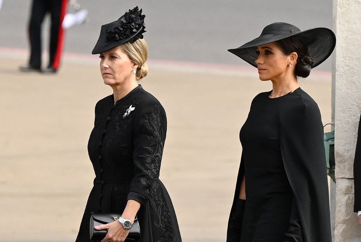 Sophie, Duchess of Edinburgh (formerly the Countess of Wessex) who is reportedly 'fuming' at Meghan Markle over claims made in 'Endgame' book, at Wellington Arch during the State Funeral of Queen Elizabeth II