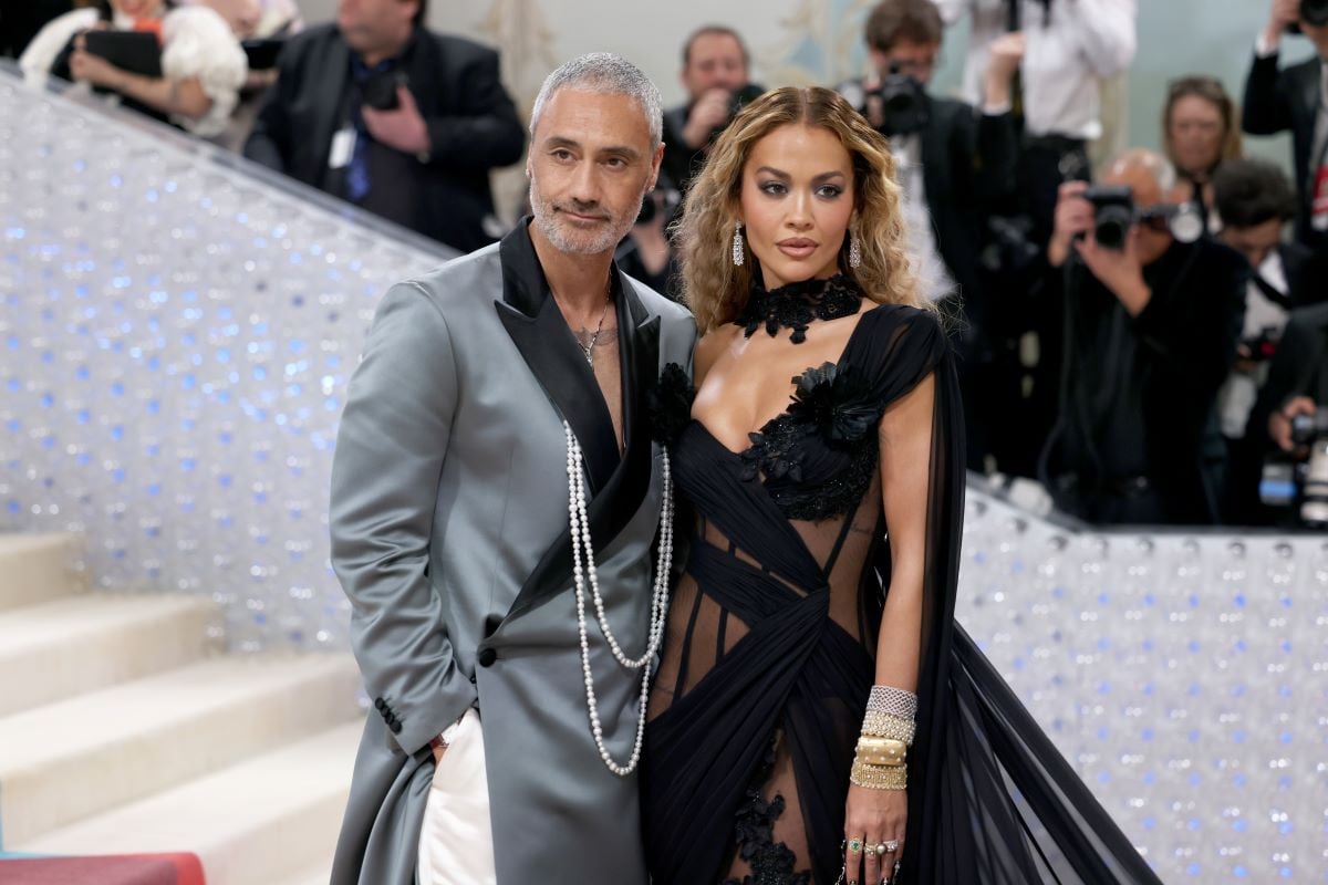 Taika Waititi and Rita Ora attend the 2023 Met Gala celebrating 'Karl Lagerfeld A Line Of Beauty'