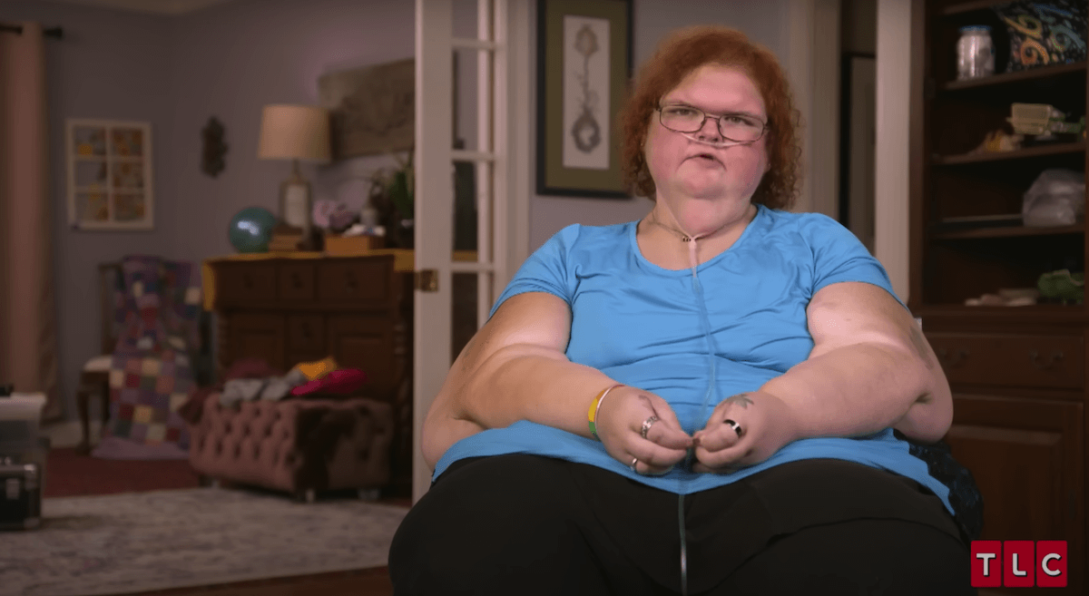 Tammy Slaton of '1000-lb Sisters' in a blue top