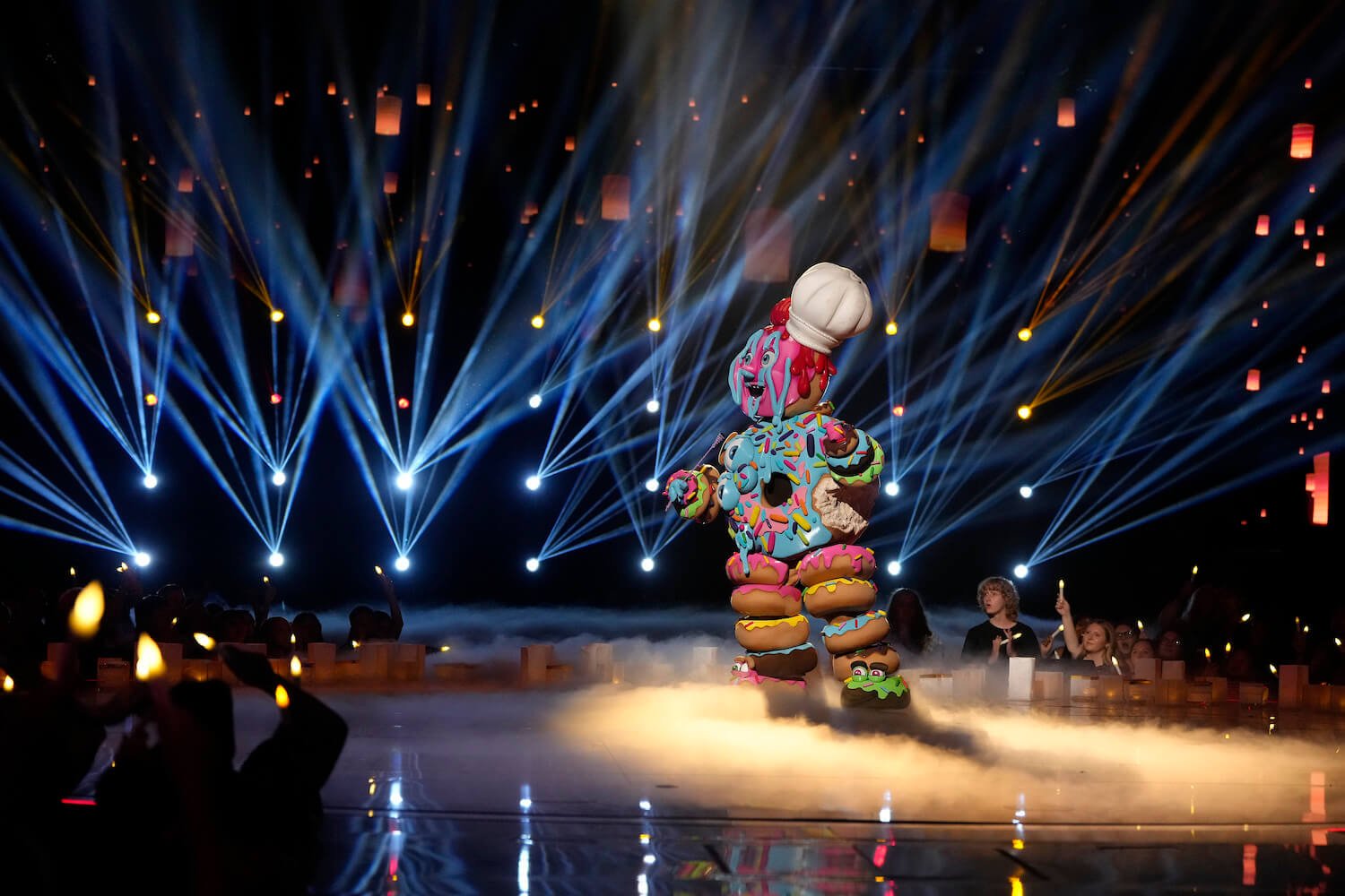 Donut singing alone on stage in 'The Masked Singer' Season 10 finale