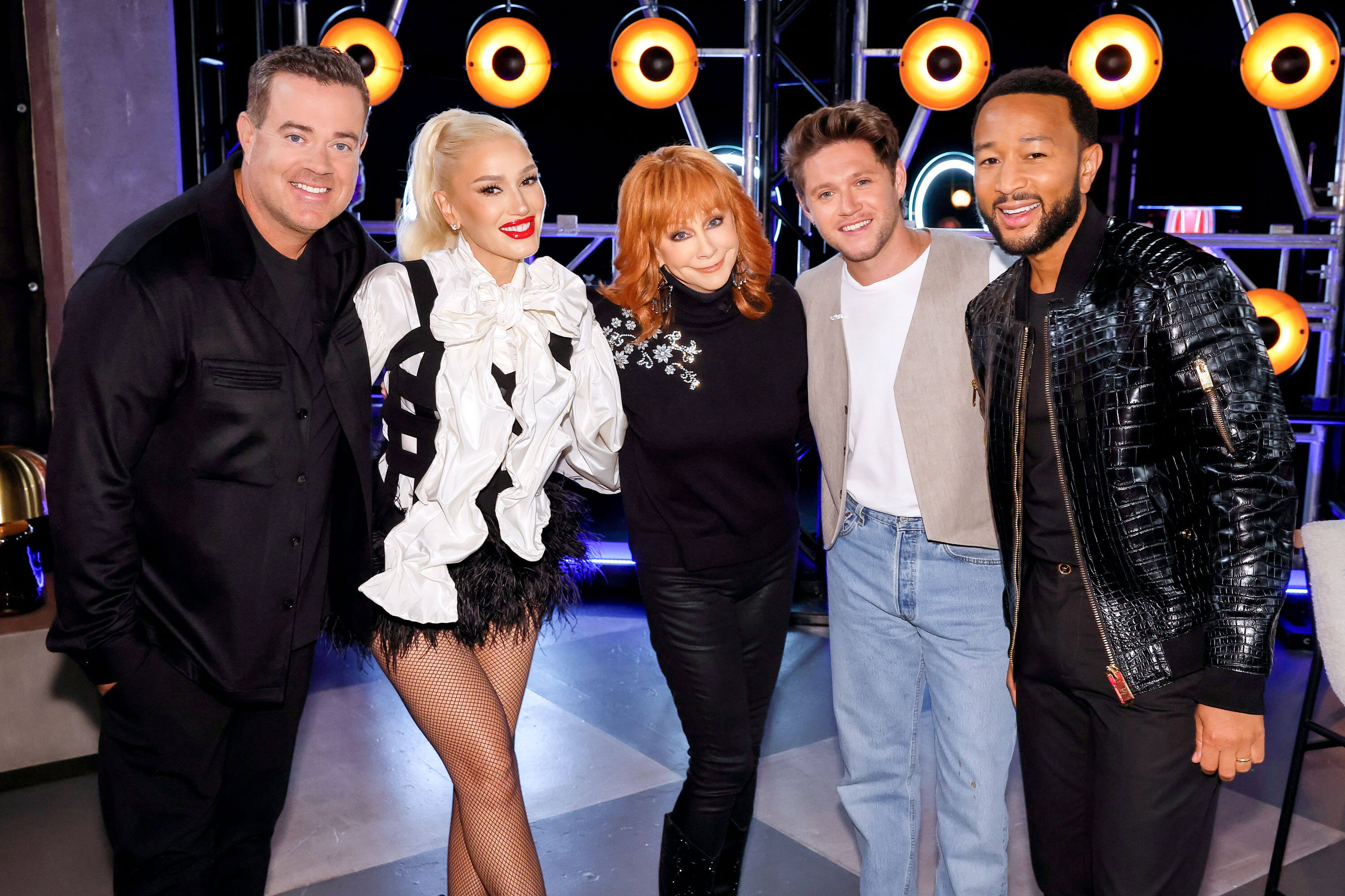 'The Voice' Season 24 host and coaches: Carson Daly, Gwen Stefani, Reba McEntire, Niall Horan, and John Legend