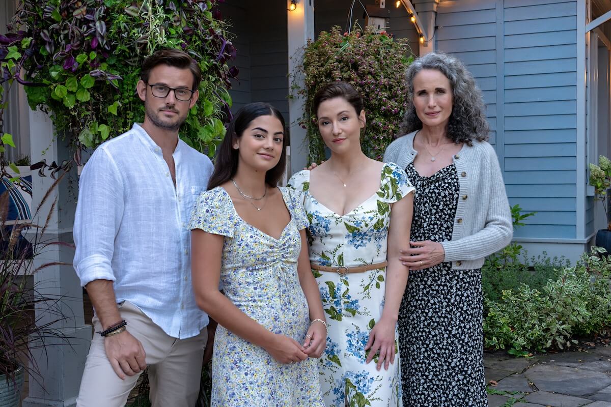 Elliot, Alice, Kat, and Del smiling Hallmark's 'The Way Home' Season 2