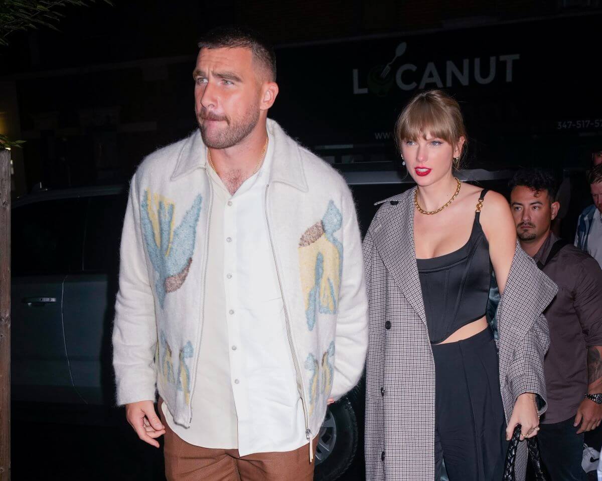 Travis Kelce and Taylor Swift arrive at SNL Afterparty