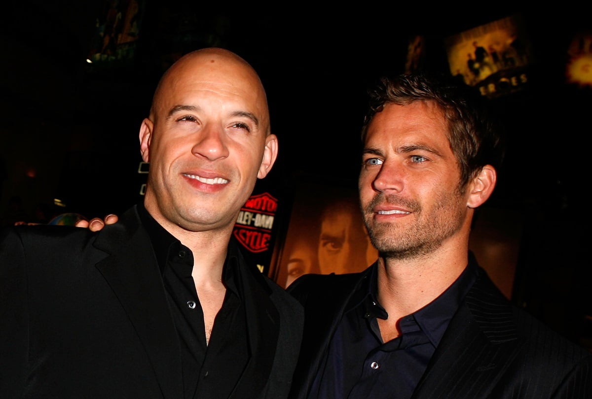 Vin Diesel and Paul Walker at the the red carpet of the Los Angeles premiere of "Fast & Furious".