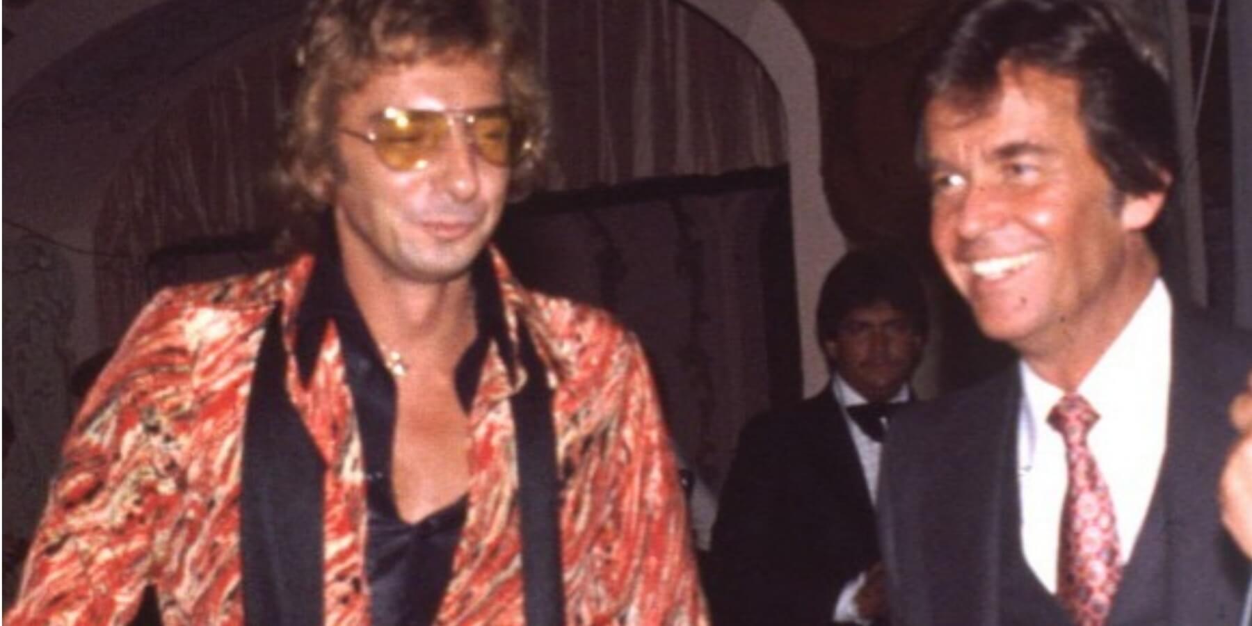 Barry Manilow and Dick Clark in a photograph taken in 1977.